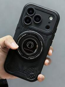 Luxury All-Around Magnetic Warframe Shockproof Phone Case Compatible With IPhone 17 Pro Max 17 Pro 17 16 15 14 13 Pro Max Wireless Charging Shockproof Lens Protective Cover - Black - View 2