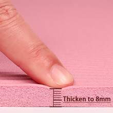 Yoga Mat Pilates Fitness Mat 8mm Thicknes Non Slip Yoga Cushion Travel Fitness Exercise Pad For Women Home Gym Floor Workou - Hồng - Xem 4