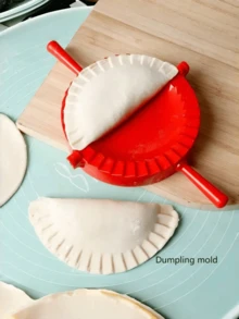 1pc Multi-Function Plastic Manual Dumpling Mold - Dumpling Press And Pie Mold, Homemade Dumpling/Chive Pie/Pastry Shaping Tool, Essential Kitchen Gadget, Easy To Use And Non-Stick - Multicolor - View 4