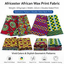 Tissu africain imprimé en polyester doux, motif Kitenge coloré, convient pour la couture de robes d'été, jupes, hauts et tenues de vacances, idéal pour la couture DIY, le matelassage, les sacs de mode, les foulards, les taies d'oreiller et les textiles d'ameublement - Multicolore - Voir 4