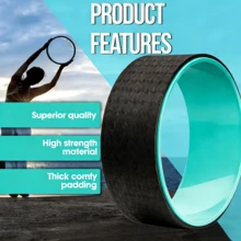 3 kółka do jogi, które są wytrzymałe i mają dużą nośność. Mogą wspomagać trening asan i równowagi, a także służą do podnoszenia pleców, poprawy postawy, rozluźniania mięśni i poprawy ułożenia ciała. - Wielokolorowe - Zobacz 4