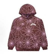 SP5DER Unisex Camo Print Hoodies, Long Sleeve Pullover Tops With Pocket, Spider Hoodie & SP5DER Print - Xem 1