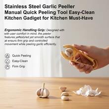 不锈钢手动剥蒜器，快速剥蒜，易于清洁，厨房必备小工具 - 彩色 - 查看 10