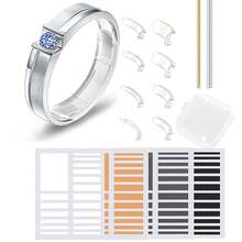 Ring Size Adjuster Set, 8 Different Sizes Transparent Ring Adjusters (With Storage Box), 4 Types Of Ring Adjustment Pads, Suitable For All Types Of Loose Rings, Cuttable Invisible Coil Ring Tightener, Unisex - Multicolor - View 12