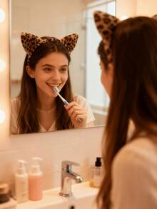 1 Stück Cartoon Haarband für Frauen, Leoparden Katze Ohren Haarband, süß & elegant Haarclip, modisch & vielseitig Haaraccessoire, geeignet für Feiertage, Zuhause, Alltagstragen, Osterdekoration, Valentinstag Party Outfit, Muttertags Geschenk, Valentinstag Geschenk für Mädchen - Verschiedenfarbig - Übersicht 6