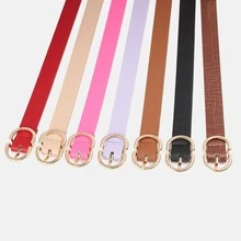 1pc Solid Color Casual PU (Polyurethane) Decorative Belt For Women, Suitable For Daily Use With Double D-Ring Buckle - A - View 11