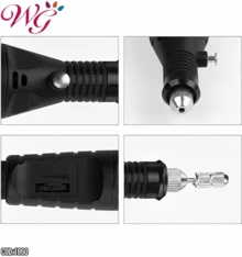 Pulidor estudiantil 15000 RPM . Material: plastico. Cargador . Puntas básicas y barrilitos de diferentes gramaje.  Regulador único de velocidad  y   de encendido/apagado. - Negro - Ver 6