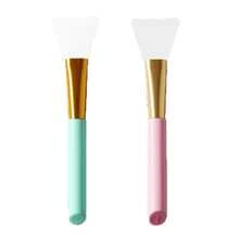 2支装硅胶面膜刷套装（薄荷绿和粉色，金色装饰） - 独立密封包装，可重复使用的卫生硅胶刷毛，符合人体工学的手柄 - 适合日常护肤和面膜涂抹，女性适用 - 彩色 - 查看 7