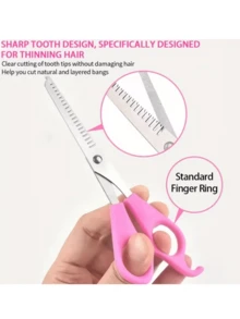 2-częściowy profesjonalny zestaw do strzyżenia włosów dla kobiet – łatwy w użyciu trymer i grzebień prowadzący do grzywki, warstw i bobów – narzędzie do stylizacji w domu, różowy, szczotka do włosów, grzebień, akcesoria do włosów, odpowiedni do salonu, salonu kosmetycznego, podróży, powrotu do szkoły, wakacji, akcesoria do włosów dla kobiet, szczotka, szczotka do włosów, szczotka do krawędzi, szczotka do rozczesywania, szczotka okrągła - Wielokolorowe - Zobacz 10