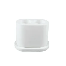 1 st förvaringslåda för elektriskt tandborstehuvud, hållare för tandborstehuvud, förvaringslåda för badrumsbänkskiva i plast, platsbesparande förvaringsställ för badrumsbänkskiva, oberoende tandborstehållare, ingen installation/ingen strömförsörjning krävs