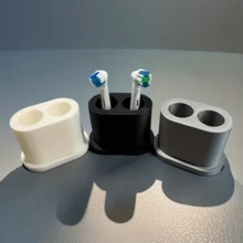 1 st förvaringslåda för elektriskt tandborstehuvud, hållare för tandborstehuvud, förvaringslåda för badrumsbänkskiva i plast, platsbesparande förvaringsställ för badrumsbänkskiva, oberoende tandborstehållare, ingen installation/ingen strömförsörjning krävs