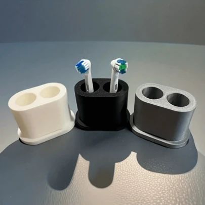 1 st förvaringslåda för elektriskt tandborstehuvud, hållare för tandborstehuvud, förvaringslåda för badrumsbänkskiva i plast, platsbesparande förvaringsställ för badrumsbänkskiva, oberoende tandborstehållare, ingen installation/ingen strömförsörjning krävs