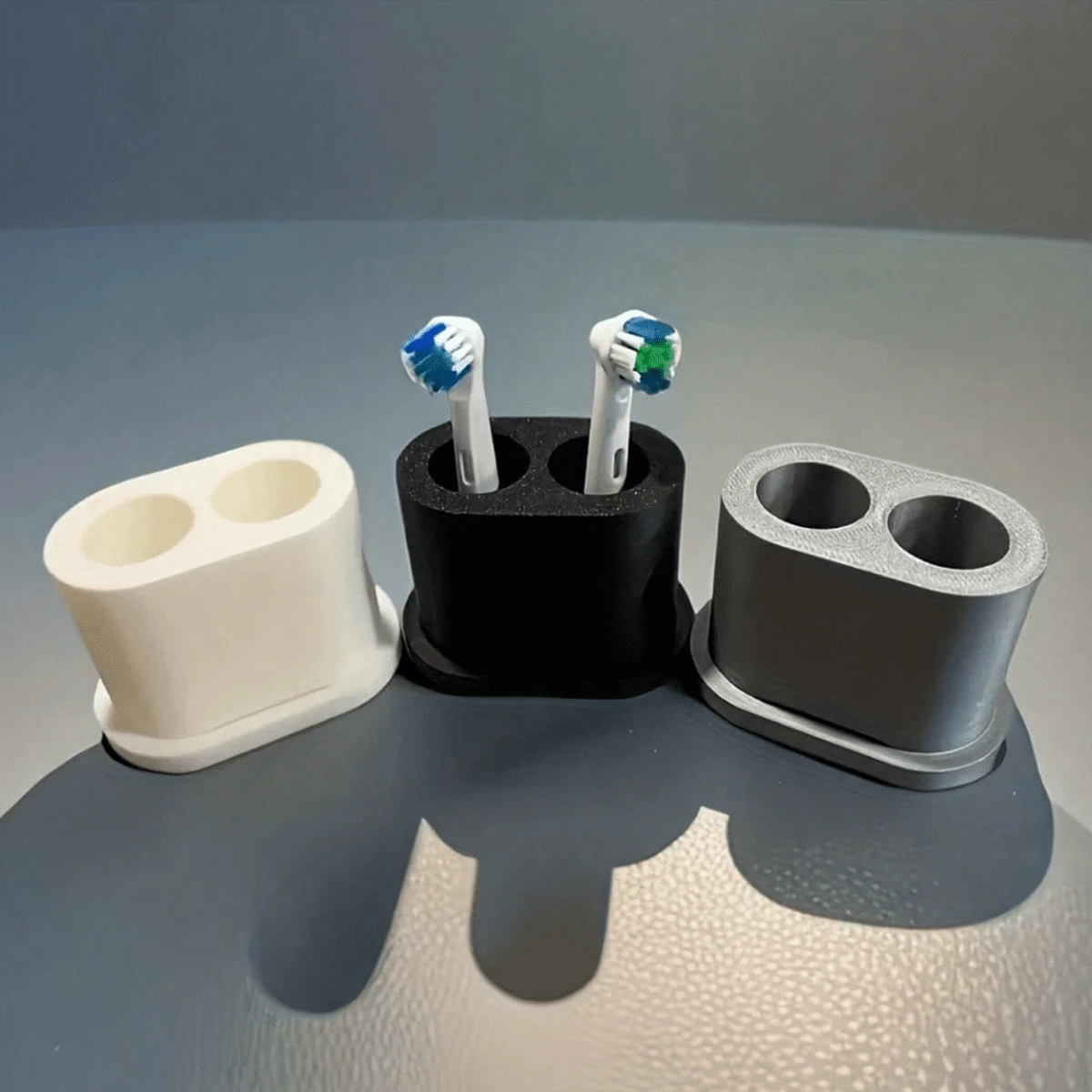 1 st förvaringslåda för elektriskt tandborstehuvud, hållare för tandborstehuvud, förvaringslåda för badrumsbänkskiva i plast, platsbesparande förvaringsställ för badrumsbänkskiva, oberoende tandborstehållare, ingen installation/ingen strömförsörjning krävs