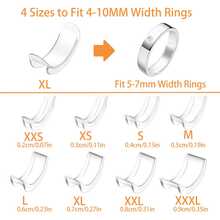 Ring Size Adjuster Set, 8 Different Sizes Transparent Ring Adjusters (With Storage Box), 4 Types Of Ring Adjustment Pads, Suitable For All Types Of Loose Rings, Cuttable Invisible Coil Ring Tightener, Unisex - Multicolor - View 2