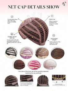 Men's Natural-Looking Long Curly Wig - 150% Hair Density, Made Of Heat-Resistant Synthetic Fiber, Features A Rose Net Cap, Suitable For Cosplay And Halloween, And Can Be Styled Into Various Braided Hairstyles. - Multicolor - View 8