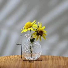 迷你玻璃花瓶，迷你家居装饰品，娃娃屋装饰配件，DIY手工材料，BJD娃娃摄影道具 - 彩色 - 查看 6