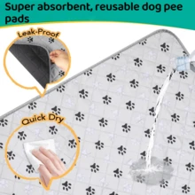 1 Pack Large 39"X27" Washable Pee Pads For Dogs Super Absorbent Dog Training Pads Non-Slip Pet Training Pads Mats Whelping Pads For Dogs Cats Puppy - Multicolor - View 7