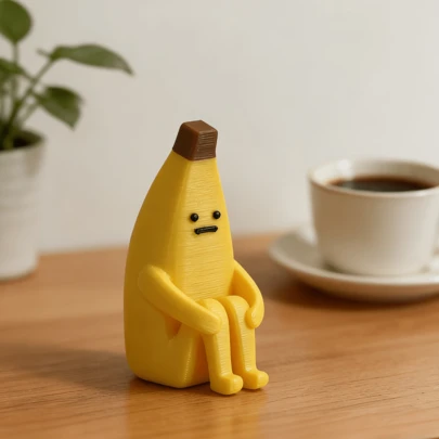 1/3/5个装焦虑香蕉模型 - 收藏摆件，眼睛和嘴巴表情生动，采用耐用塑料材质，适合家居、办公室、汽车桌面装饰，是节日和生日的完美礼物，可作桌面摆件、家居装饰、装饰摆件，手工制作。无需电源。