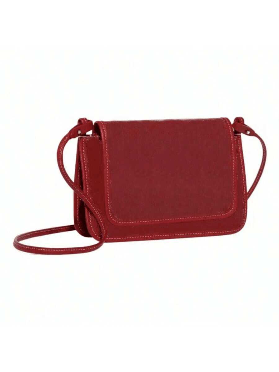Three-Layer Envelope Bag For Postman, Single-Shoulder Crossbody Camera Bag, Fashionable Clutch For Men And Women - Red - View 1