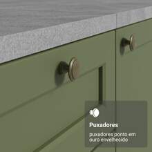 Gabinete Bajo Cocina Madesa Vik 60cm Con Encimera BV - Blanco y Verde - Ver 6