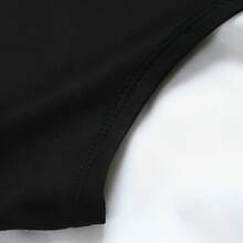 [Plus Size Tank Top] Stretchy Polyester Women's Plus Size Sleeveless Tank Top | Tropical Geometric Palm Tree Sunset Print, Relaxed Fit Round Neck Summer Casual Streetwear, Machine Washable, Beach Attire, Comfortable Fabric Women's Plus Size Sleeveless Tank Top Soft Stretch Casual Crew Neck Vest For Curvy Figures Daily Use - 黑色 - 查看 5