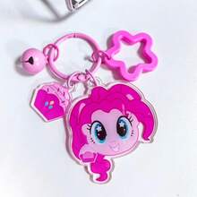 MY LITTLE PONY 1个可爱卡通人物钥匙扣，带铃铛吊坠，超级可爱，是送给女孩和动漫迷的理想礼物，也是卡哇伊度假必备包包配件。 - 彩色 - 查看 7