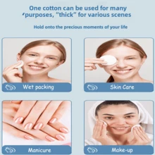 200/300/400/600pcs Round Facial Cleansing Pads - Gentle Makeup Remover Wipes, Convenient Travel Face Towels, Suitable For All Skin Types, Fragrance-Free, Perfect For Travel, Unisex, Practical Gift For Christmas, New Year, Birthday, Anniversary - Multicolor - View 3