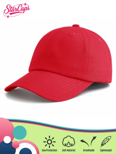 1 st röd minimalistisk basebollkeps, justerbar storlek, mjukt svettband, moderiktigt lätt solskydd, mångsidig klassisk stil, lämplig för sammankomster, semestrar, utomhussporter, vardagskläder, perfekt present till familj och vänner