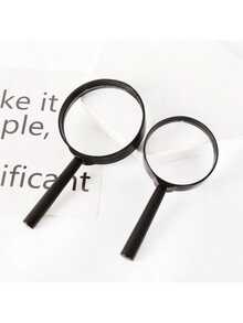 6X & 12X Magnifying Glass, Handheld Portable Double Magnifier With Anti-Glare Anti-Scratch Coating, Suitable For Reading Small Text, Elderly Use, Pocket-Sized For Books, Maps, Phone Repair, Jewelry, Coins, Stamps, Science Observation, Outdoor Exploration (1/2pcs) - Black - View 4