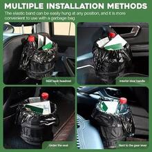 黑色折叠垃圾桶,配有垃圾袋,便携式尼龙垃圾桶,带挂绳,适用于户外露营、野餐和公路旅行,多功能收纳整理器,垃圾袋支架或车载垃圾桶 - 螺旋垃圾桶 - 查看 12