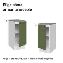 Gabinete Bajo Cocina Madesa Vik 35cm Con Encimera BV - Blanco y Verde - Ver 4