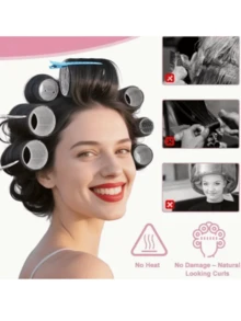 18pcs/Set Self-Grip Curling Rods Kit, Includes 12 Curling Rods And 6 Clips, Salon-Grade Curlers For DIY Hairstyles, No Heat Curling Wands - Multicolor - View 5