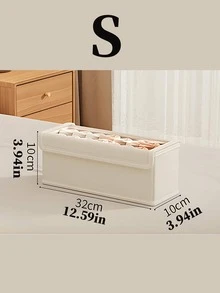 米色亚麻布收纳盒，带盖和透明窗口，可折叠，防潮材质，适用于家庭、宿舍、浴室、旅行，是理想的节日礼物，可收纳衣物、裤子、袜子、内衣、化妆品、学习用品、床上用品等，可堆叠，是衣柜整理的理想之选。 - 彩色 - 查看 15