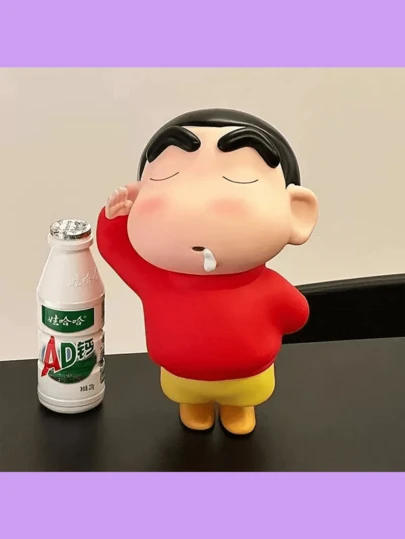 [Best Seller]Rotating Head Cartoon Cute Anime Figurine Ornament Of Nobita Drinking AD Calcium Milk, Desktop Decor, Birthday Gift, Toys For Girls And Boys, Party Decoration, Collection Display, Suitable For Multiple Scenes!