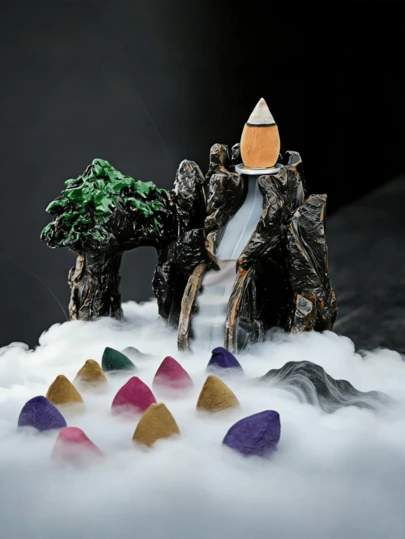 60-120 szt. kadzidełek agarowych Backflow – terapia kadzidełkami w stylu zen | Idealne do jogi, medytacji i relaksu