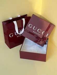 Gucci Ancora Red Valentine's Day Limited Heart-Shaped Gift Box & Gift Bag, Luxury Makeup Packaging Set For Lipstick, Perfume, Compact Powder And Other Cosmetics, Romantic Holiday Gift Box For Valentine's Day, Birthday, Special Occasions - Red - View 10