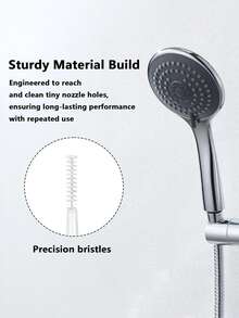 10 Pcs (1 Pack ) Of Mobile Phone Charging Port Cleaning Kits, Computer Keyboard Cleaning Tools, Shower Head Cleaning Brushes, Pipe Unclogging Tools, Anti-Clogging Gap Cleaning Brushes, Household Shower Unclogging Devices, Plastic Mini Brushes - White - View 8