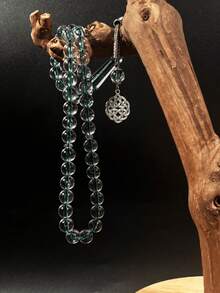 1条45颗10毫米中国结吊坠珠子，奢华时尚手链，适合斋月、开斋节、圣诞节礼物 - 彩色 - 查看 4