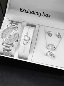 6件套女士时尚腕表，多功能高端女士腕表套装 - 彩色 - 查看 10