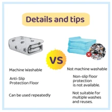 1 Pack Large 39"X27" Washable Pee Pads For Dogs Super Absorbent Dog Training Pads Non-Slip Pet Training Pads Mats Whelping Pads For Dogs Cats Puppy - Multicolor - View 12