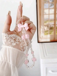 1 chiếc dây đeo điện thoại thời trang & lãng mạn bằng acrylic hình hoa 5 cánh, nơ, trái tim băng giá và ngôi sao, mặt dây chuyền móc khóa, quà tặng thủ công đính hạt, thích hợp làm quà tặng cho bạn gái, mẹ, gia đình, bạn thân, quà sinh nhật hoặc quà ngày lễ cho điện thoại, túi xách, máy ảnh, tương thích với Android và hầu hết các điện thoại thông minh, quà tặng cho mẹ, gia đình, bạn bè, trẻ em, quà sinh nhật, quà ngày lễ. - Nhiều màu - Xem 11