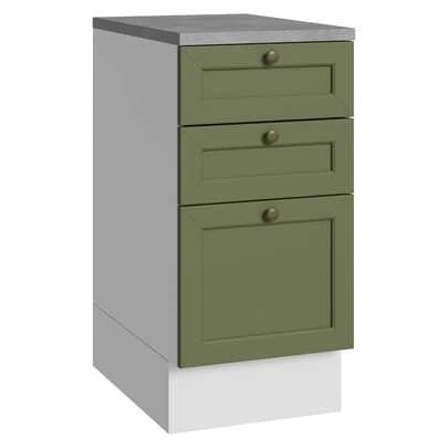  Gabinete Bajo Cocina Madesa Vik 40cm Con 3 Cajones BV