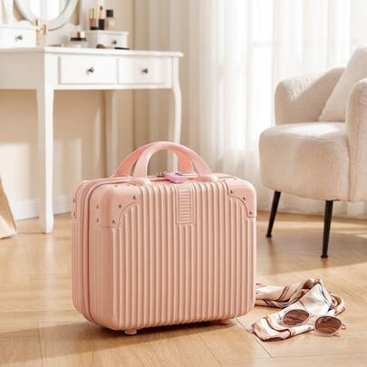 14英寸耐用迷你化妆箱，旅行收纳盒，礼品包装，小型行李箱，婚礼回礼，通勤随身行李，民宿装饰，实用畅销收纳必备品