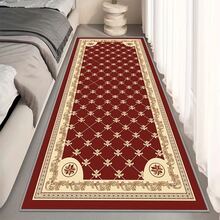 1pc Red & Gold Decorative Hallway Carpet, Crystal Corridor Mat, Modern Minimalist, Machine Washable, Suitable For Living Room, Bedroom Or Hallway Decor, Hallway Runner Rug | Modern Minimalist Mat | Machine Washable Mat, Hallway Runner, Carpet, Runner Rug, Area Small Rug, Mat, Home Decor, Area Rug, Living Room Area Rug, Living Room Home Decor, Room Decor, Washable Carpet - Multicolor - View 2