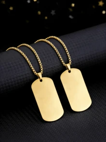 Stainless Steel Military Dog Tag Necklace - Fashionable And Minimalist, Exuding A Rugged Quality, Suitable For Outdoor Activities, Music Festivals, Camping, And Other Events. A Great Gift For Your Boyfriend/Girlfriend, Graduation Season, Father's Day, Mother's Day, Back To School, Halloween, Christmas - Multicolor - View 12