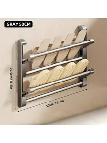 LINKOOL No Drill Bathroom Slipper Rack, Wall Mounted Bathroom Storage Shelf - Multicolor - View 8