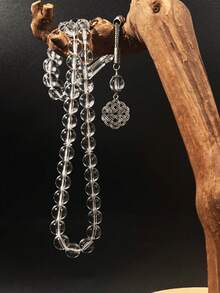 1条45颗10毫米中国结吊坠珠子，奢华时尚手链，适合斋月、开斋节、圣诞节礼物 - 彩色 - 查看 10