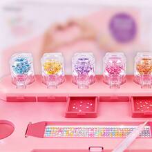Kit de Pulseira de Diamante DIY, Pulseira de Contas Feita à Mão para Melhores Amigas, Conjunto de Artesanato de Contas Feminino, Caixa de Presente, Conjunto de Presente para Melhor Amiga/Irmã, Conjunto de Presente de Feriado - Multicolorido - Visão 3