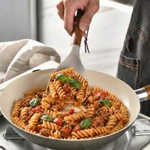 Keidason 2件套硅胶食物铲套装 - 小号和大号，烹饪和盛菜勺，木柄饭勺，用于分装、搅拌和烘焙 - 可放入洗碗机清洗 - 彩色 - 查看 5