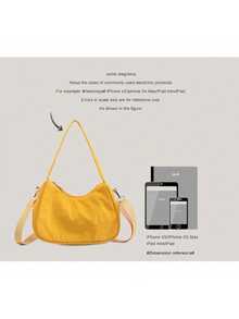 New Versatile Casual Crossbody Bag Dumpling Bag Student Travel Lightweight Shoulder Bag Fashionable Japanese And Korean Shoulder Bag - Yellow - View 2